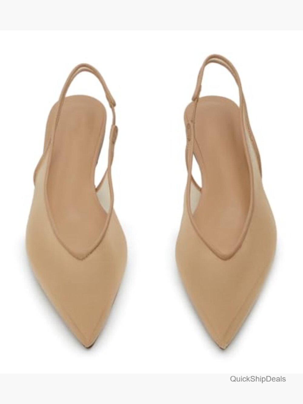 Mesh Slingback Ballet Flats Women Pointed Toe Slip On Low Heels Casual Work - Picture 2 of 5